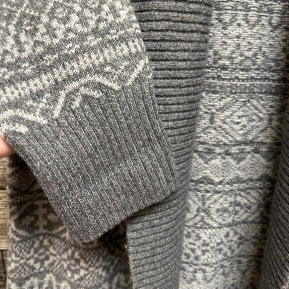 Eddie Bauer Nordic Pattern Cardigan Gray Size L - Picture 4 of 8
